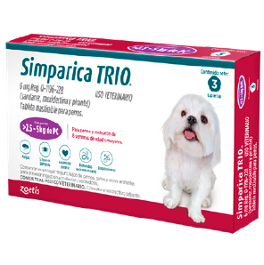 Simparica TRIO 6 mg 2.5 - 5 kg 3 tabletas